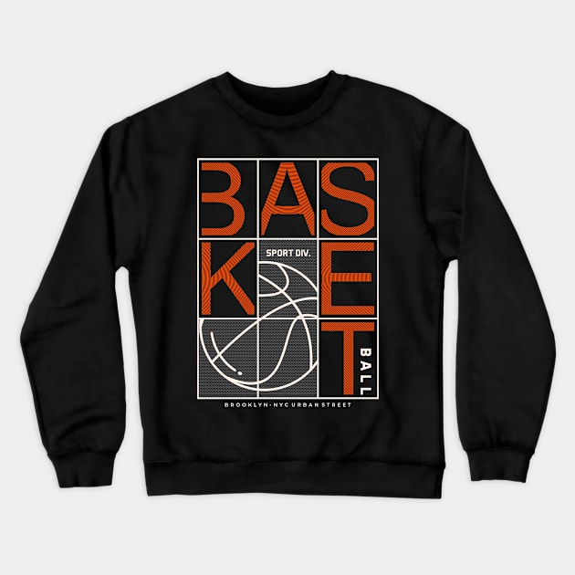 Basket Letter Crewneck Sweatshirt by Pixel Poetry